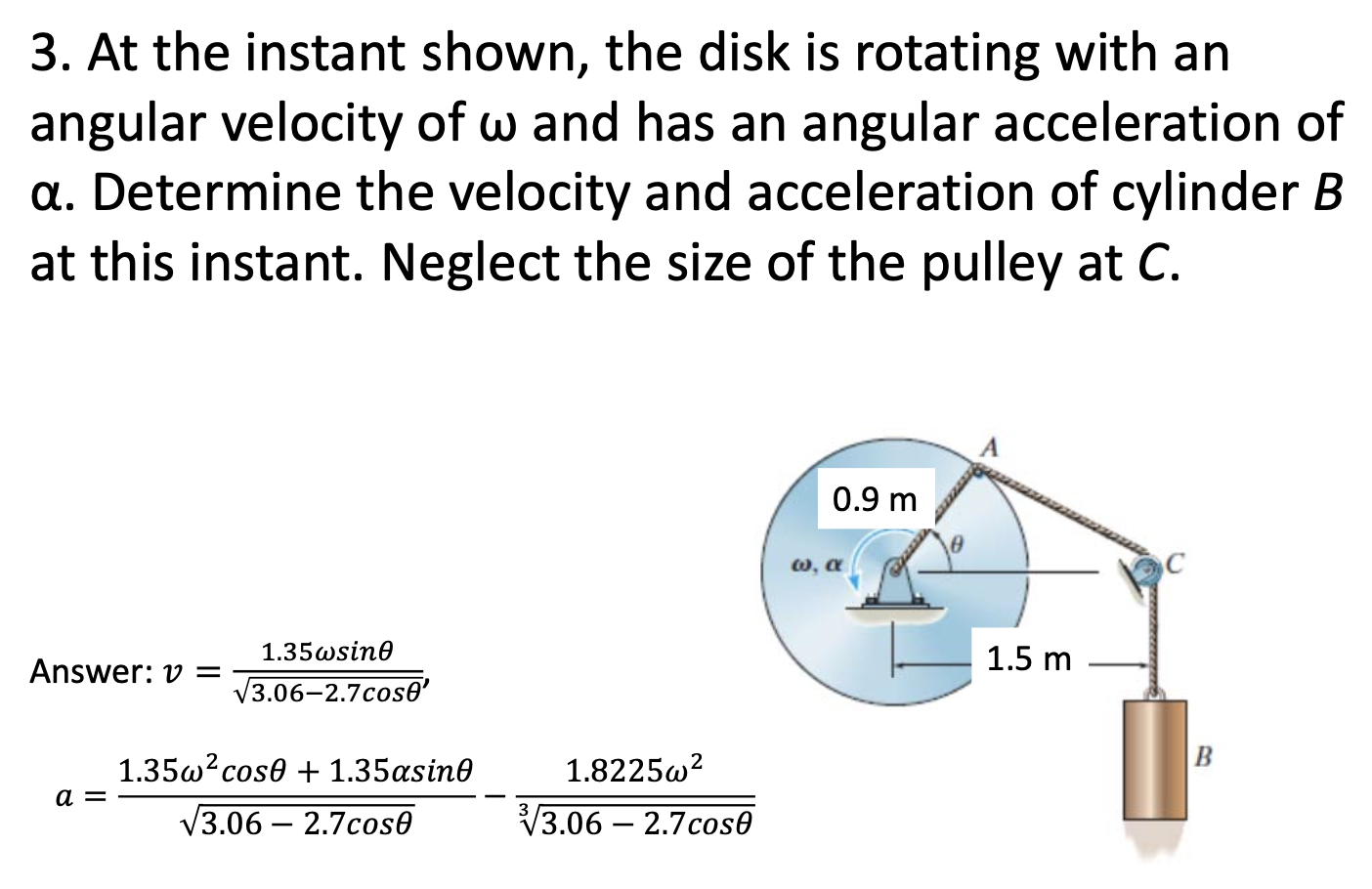 Solved At the instant r=2 m, the 6⋅kg disk is gwen a speed