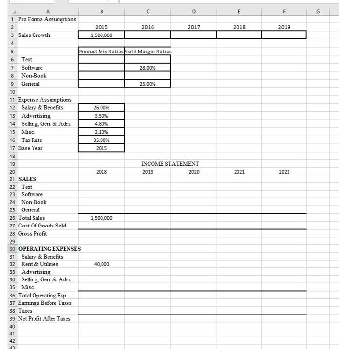 **Complete the following worksheet with excel | Chegg.com