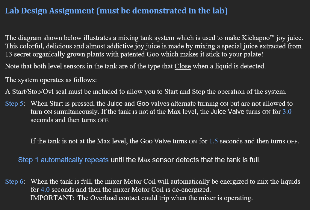 Solved Lab Design Assignment (must Be Demonstrated In The | Chegg.com