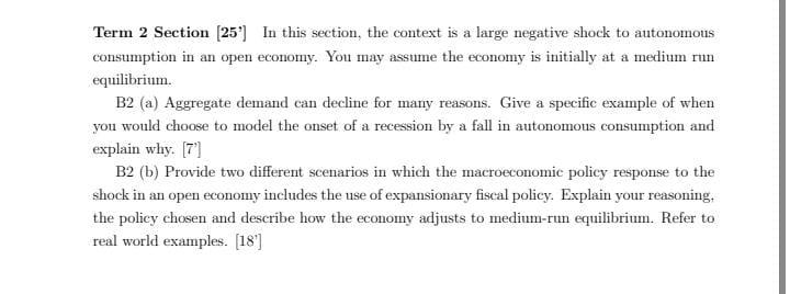 Solved Term 2 Section (25) In This Section, The Context Is A 