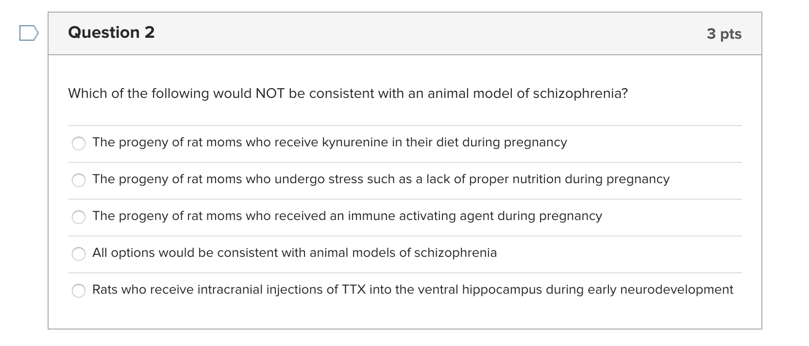 Solved Question 2 3 pts Which of the following would NOT be | Chegg.com