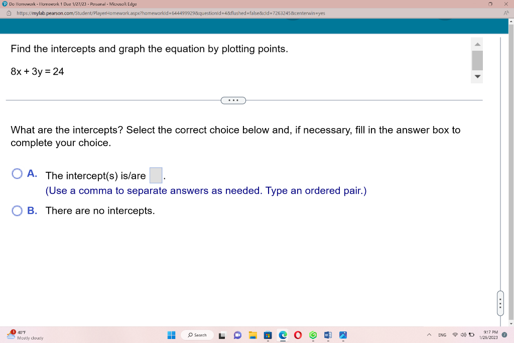 Solved Find The Intercepts And Graph The Equation By | Chegg.com