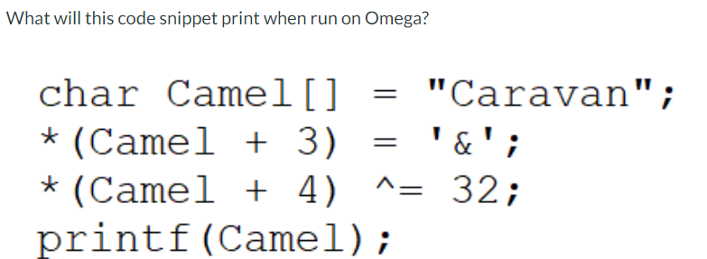 Solved What will this code snippet print?Given this code | Chegg.com