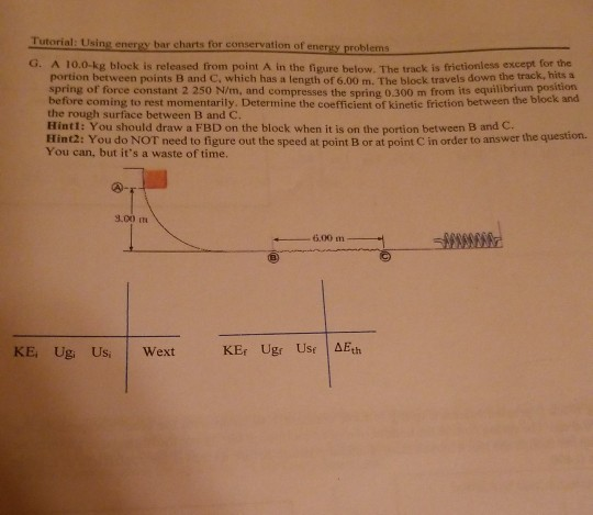 Solved Tutorial Using Energy Bar Charts For Conservation 9207