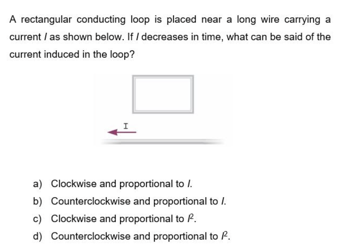 Solved A Rectangular Conducting Loop Is Placed Near A Long | Chegg.com