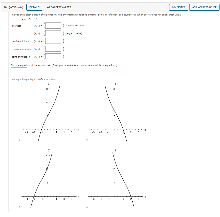 Solved Analyze and sketch a graph of the function. Find any | Chegg.com