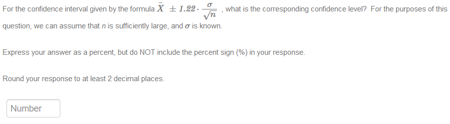 Solved For the confidence interval given by the formula X = | Chegg.com