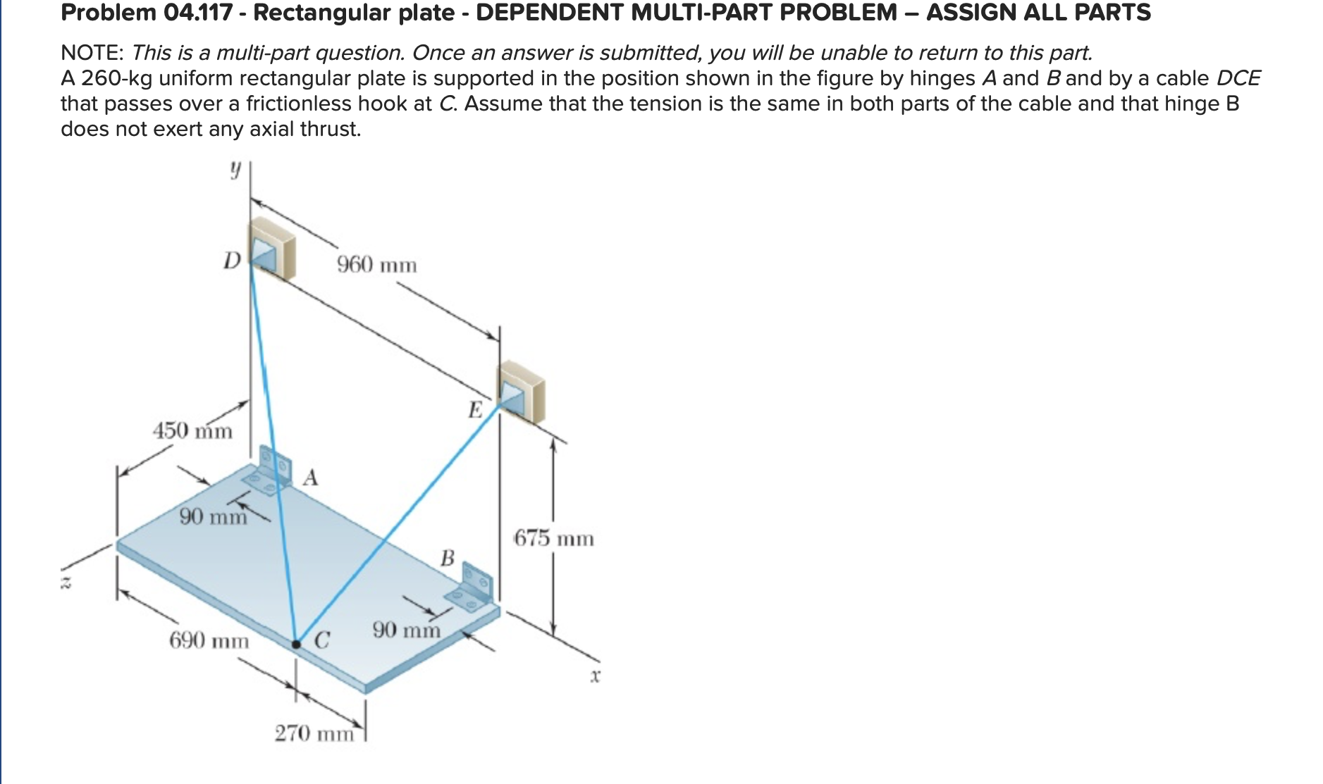 Solved Determine The Reactions At A And BThe Reaction At A | Chegg.com