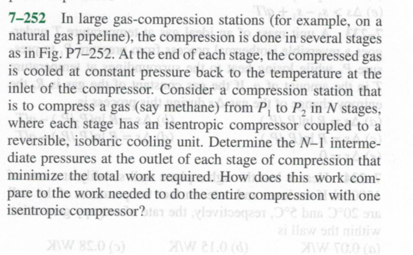 Solved 7-252 In large gas-compression stations (for example, | Chegg.com