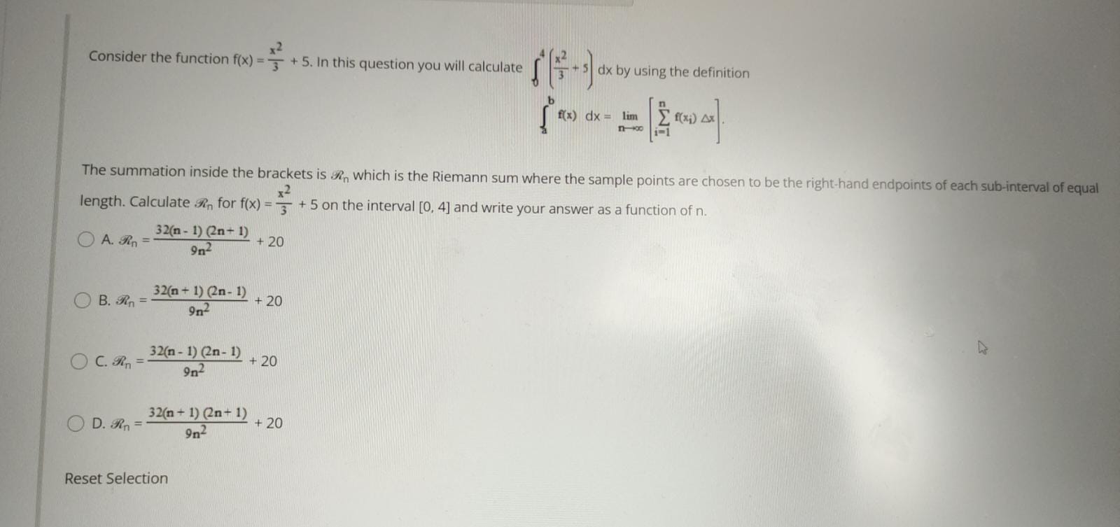 Solved Consider the function f(x)=3x2+5. In this question | Chegg.com