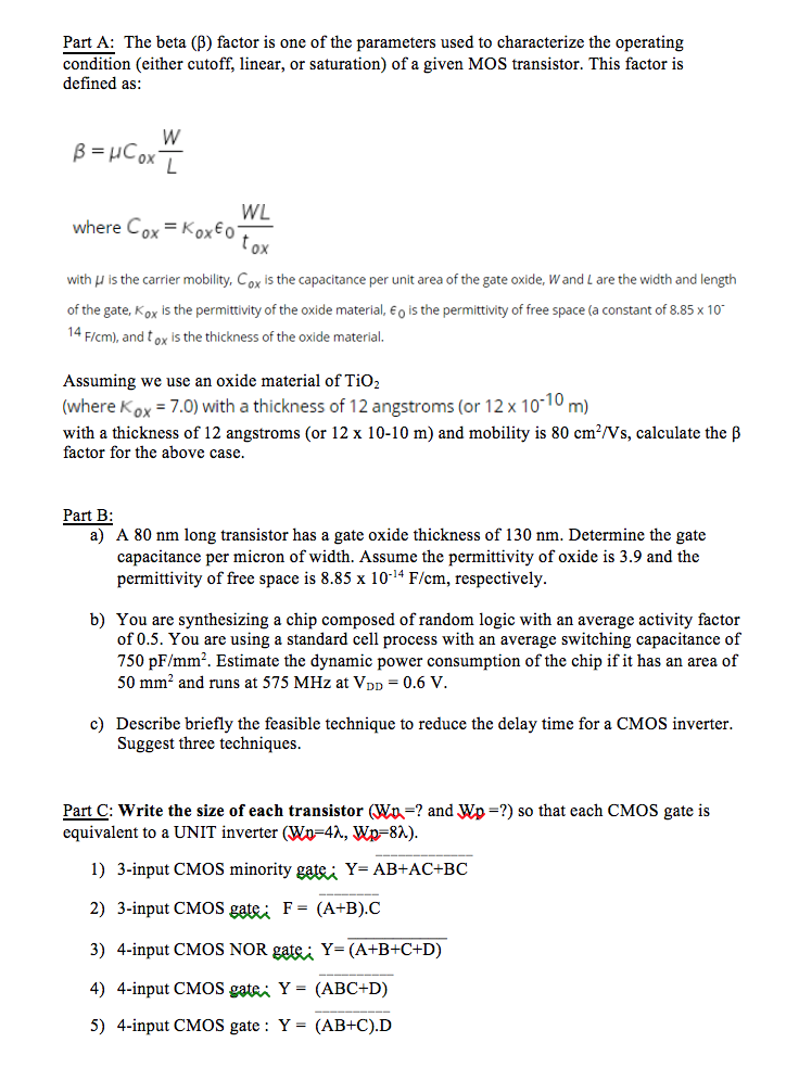 Solved Part A The Beta 6 Factor Is One Of The Paramete Chegg Com