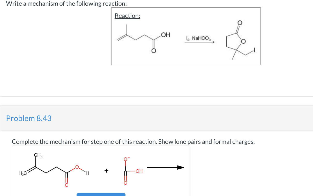 Solved Write a mechanism of the following reaction: | Chegg.com