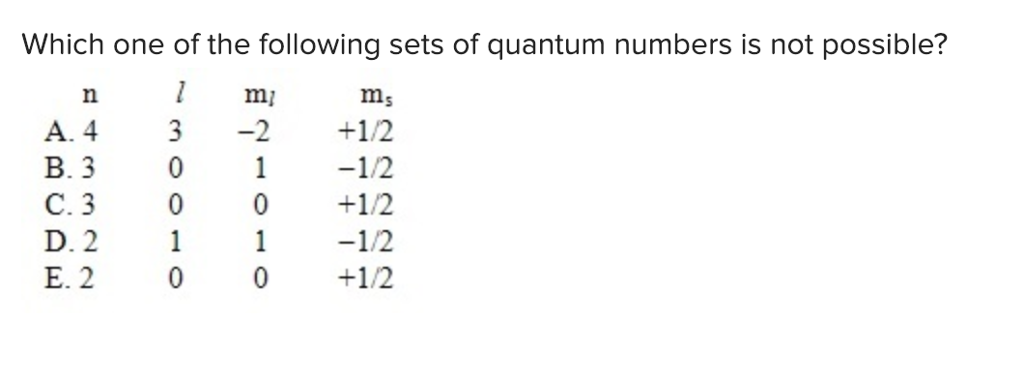 solved-which-one-of-the-following-sets-of-quantum-numbers-is-chegg