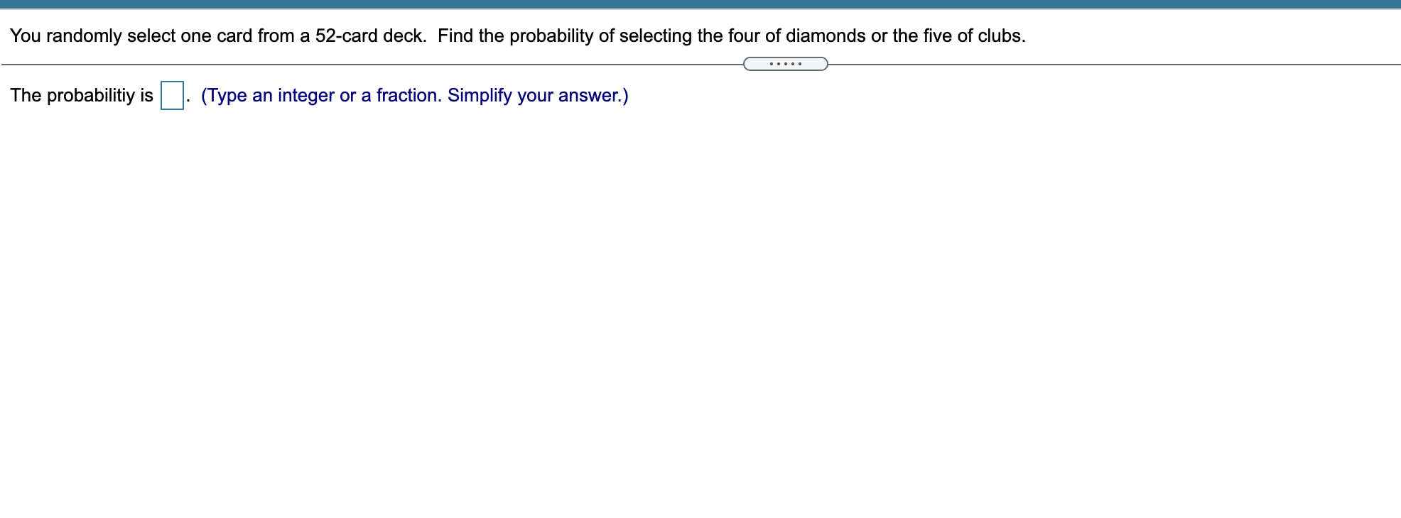 Solved You randomly select one card from a 52card deck.