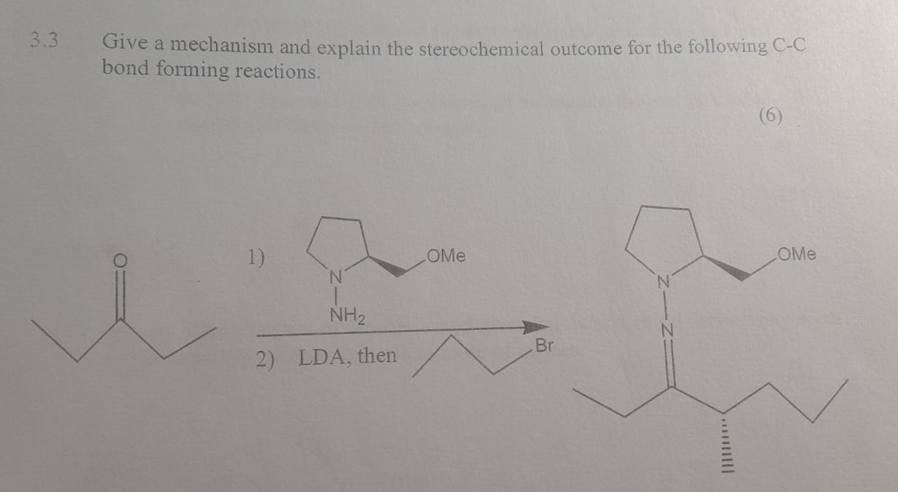 Solved 3.3 ﻿Give a mechanism and explain the stereochemical | Chegg.com