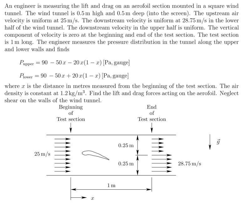 Solved An engineer is measuring the lift and drag on an