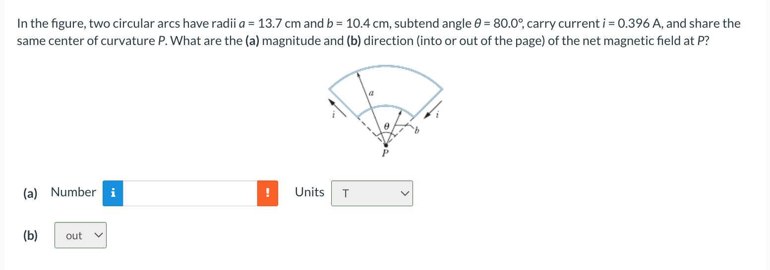 Solved In The Figure, Two Circular Arcs Have Radii A=13.7 Cm | Chegg.com