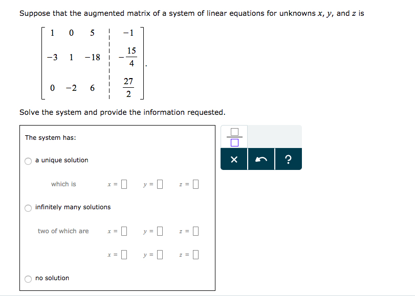 Solved Consider The Following System Of Linear Equations 4x | Chegg.com