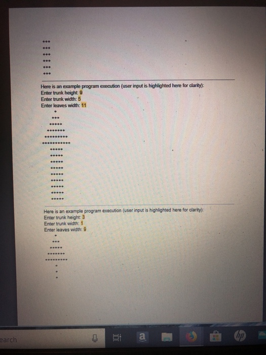 Solved Loops -Drawing a tree In this programming assignment, | Chegg.com