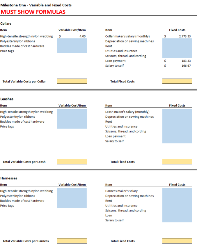 Solved ACC 202 Milestone One Operational Costs Data