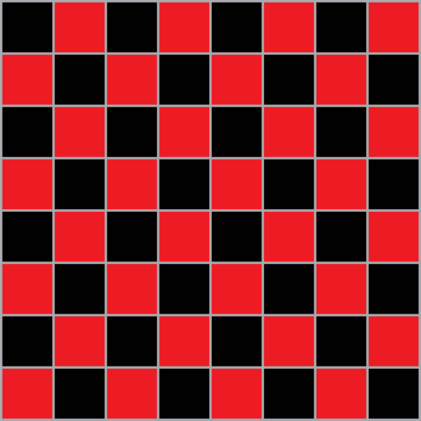 Red deals black checkerboard