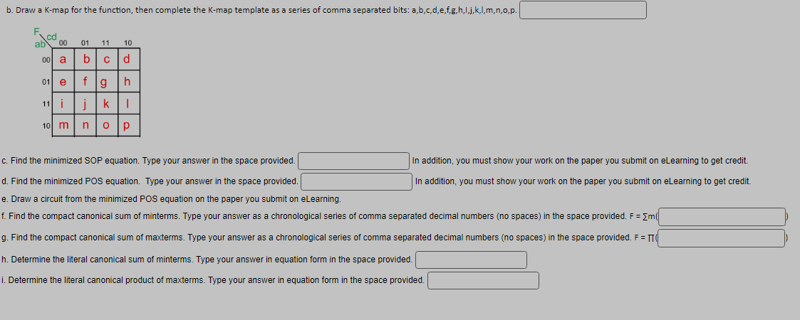 Solved For The Function Represented By The Following Truth | Chegg.com