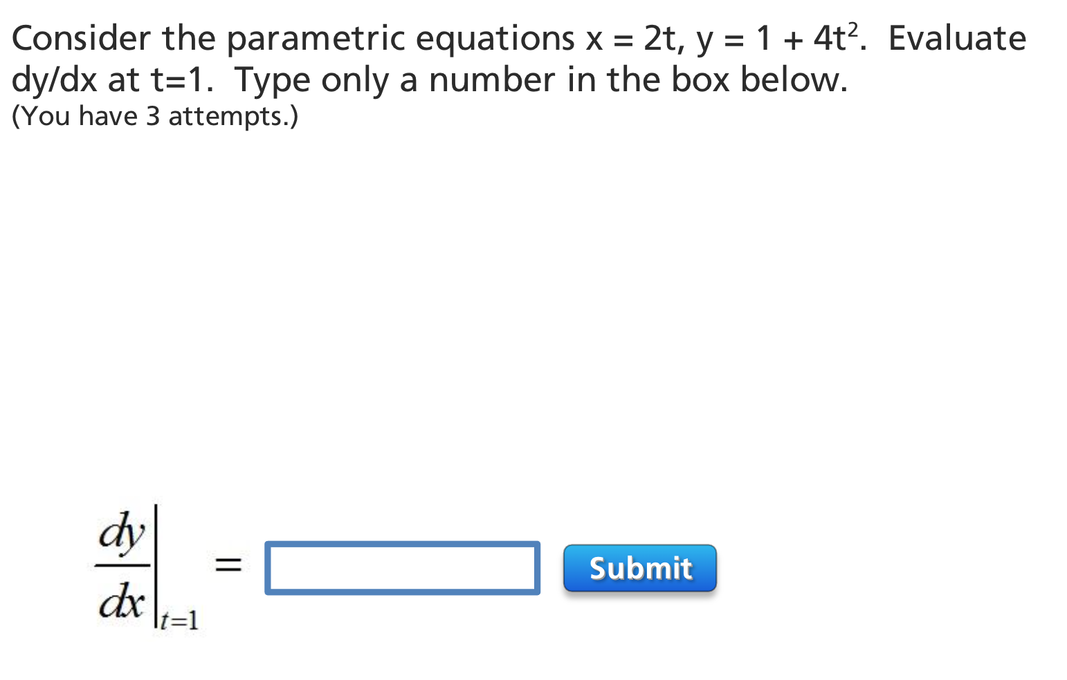 Solved = = Consider the parametric equations X = 2t, y = 1 + | Chegg.com