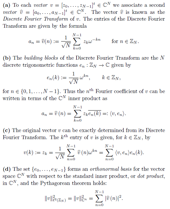 A To Each Vector V Zn 1 E Cn We As Chegg Com