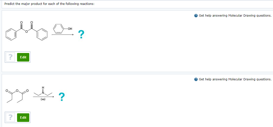 Solved Predict The Major Product For Each Of The Following | Chegg.com