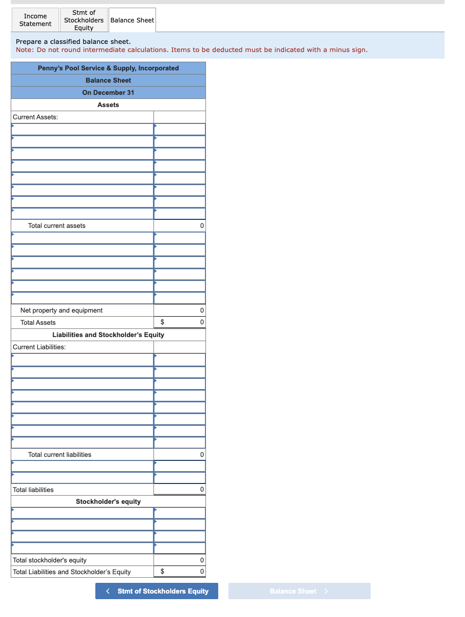 Solved Required information Penny's Pool Service \& Supply, | Chegg.com