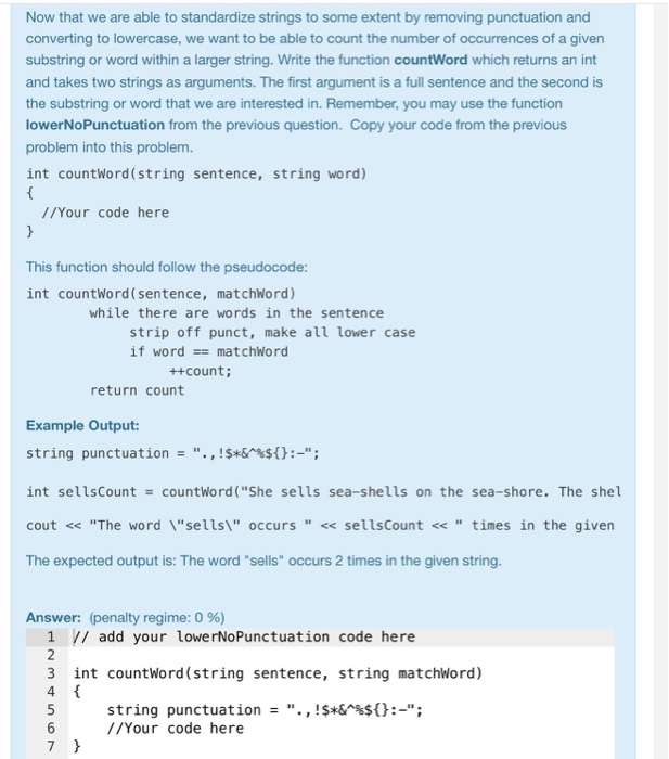 Solved C++ write the function for these questions (using the | Chegg.com