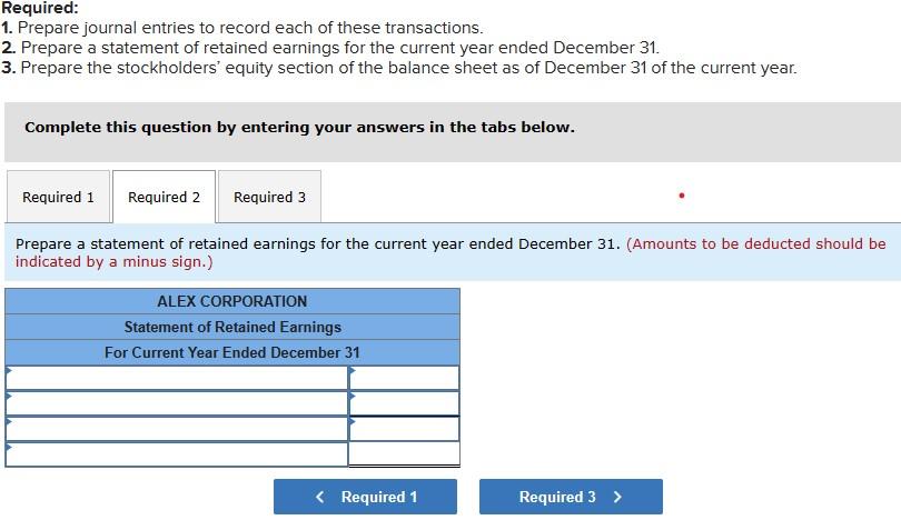 Alex Corporation reports the following components of | Chegg.com