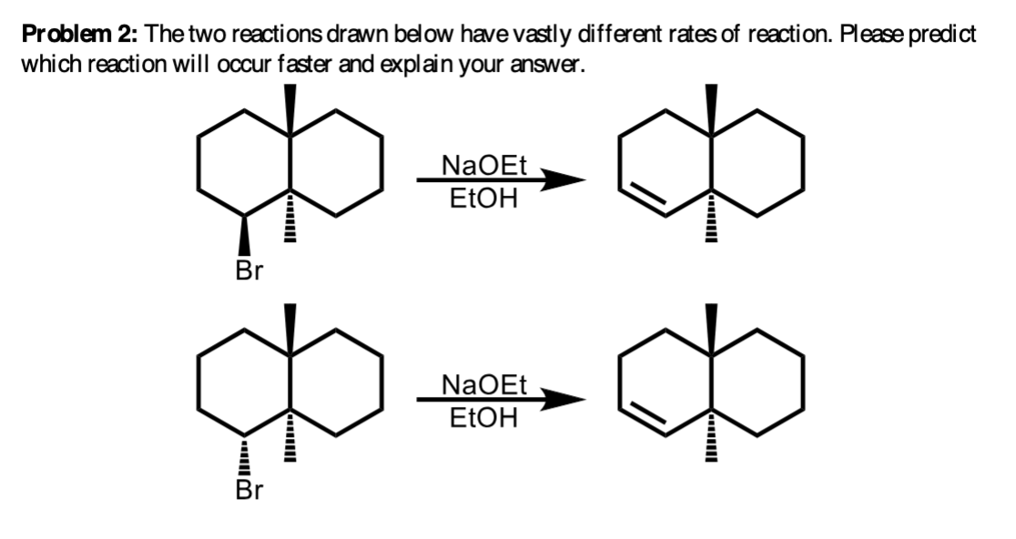 Solved Problem 2: The two reactions drawn below have vastly | Chegg.com