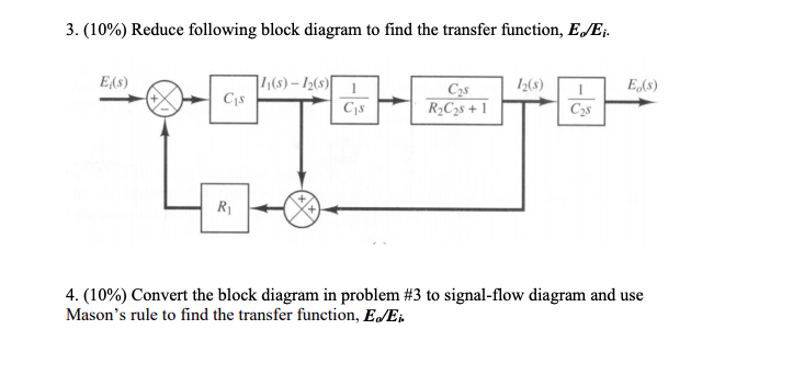 Solved 3. (10%) Reduce Following Block Diagram To Find The 