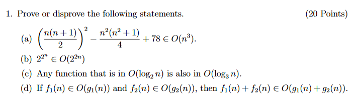 Solved Prove that if f1(n)=O(g1(n)) and f2(n)=O(g2(n)), then