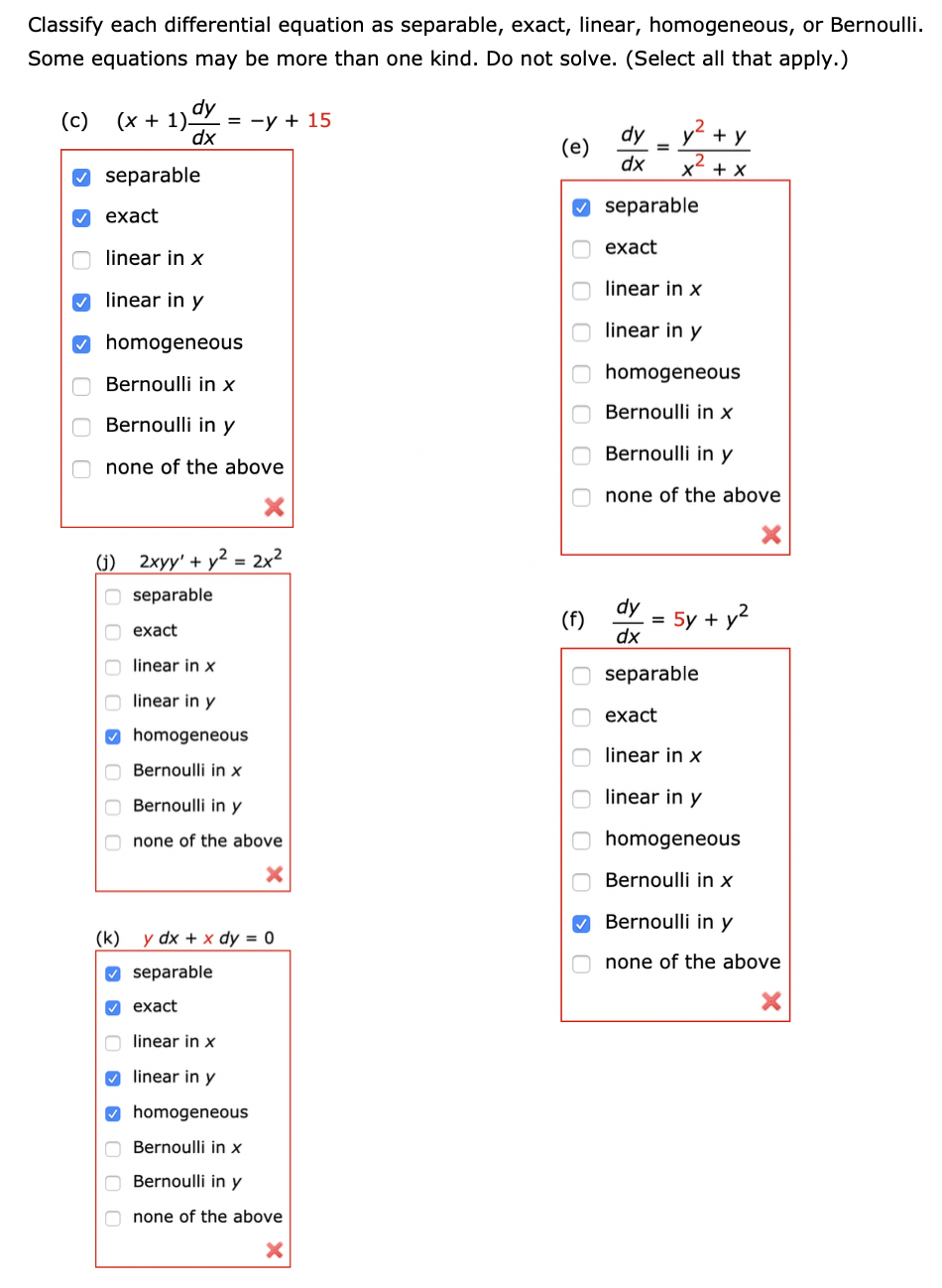 Solved Classify Each Differential Equation As Separable