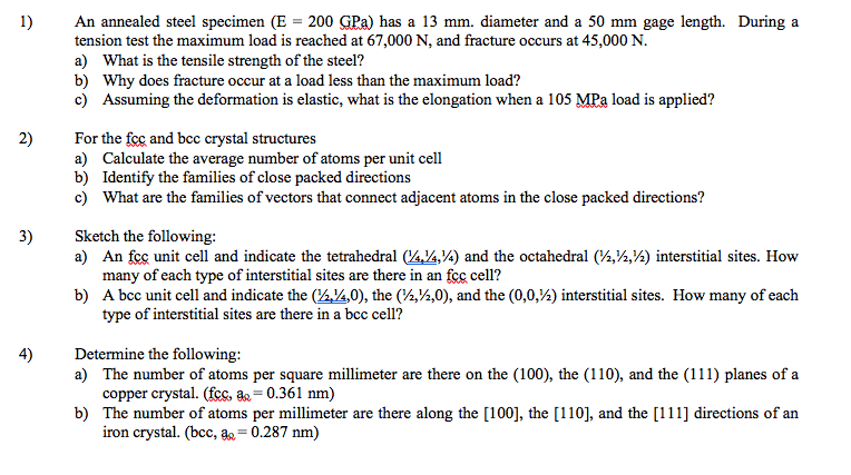 Solved An annealed steel specimen (E = 200 GPa) has a 13 mm. | Chegg.com