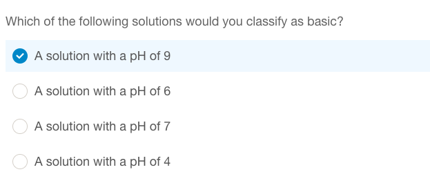 a solution with a ph of 6.5 would be classified as a