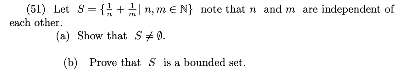 Solved This problem set focuses on bounded sets of real | Chegg.com