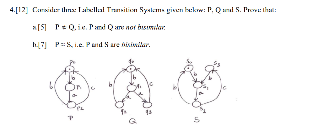 Solved .[12] Consider Three Labelled Transition Systems | Chegg.com