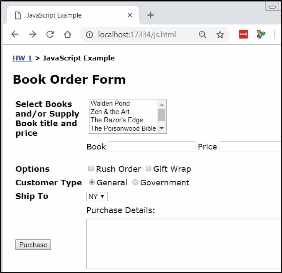 Solved Problem 3 – Java Script (4 hrs) Write a page | Chegg.com