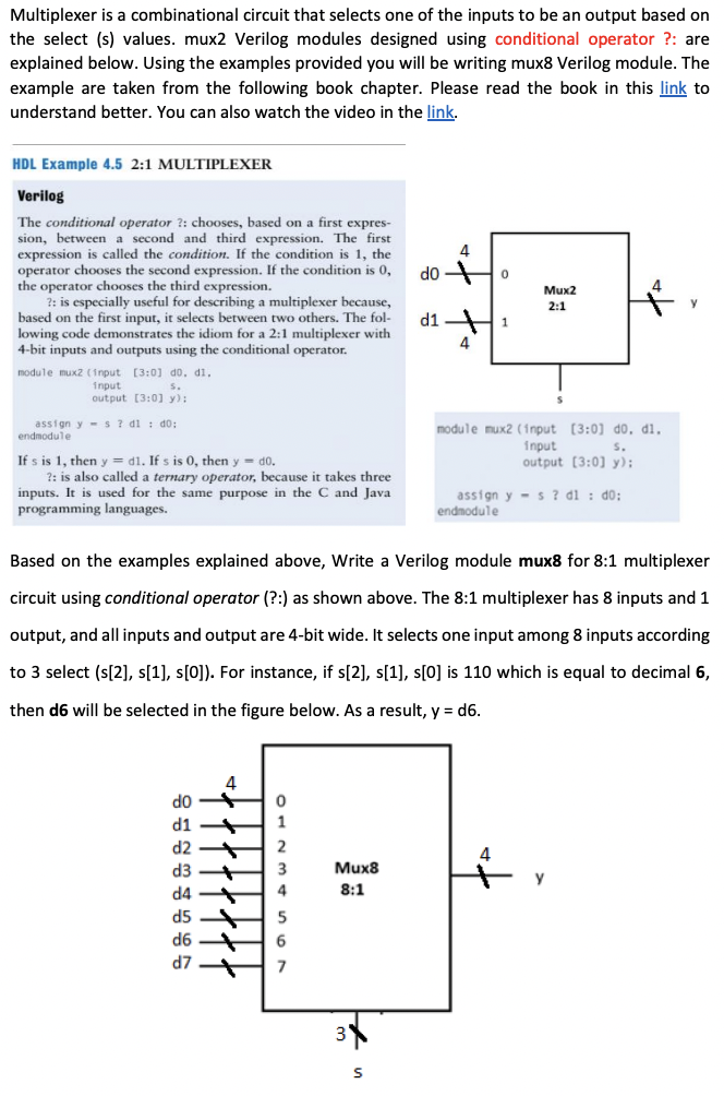 Solved Multiplexer Is A Combinational Circuit That Selects | Chegg.com