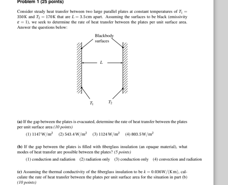 Solved Problem 1 (25 points) Consider steady heat transfer | Chegg.com