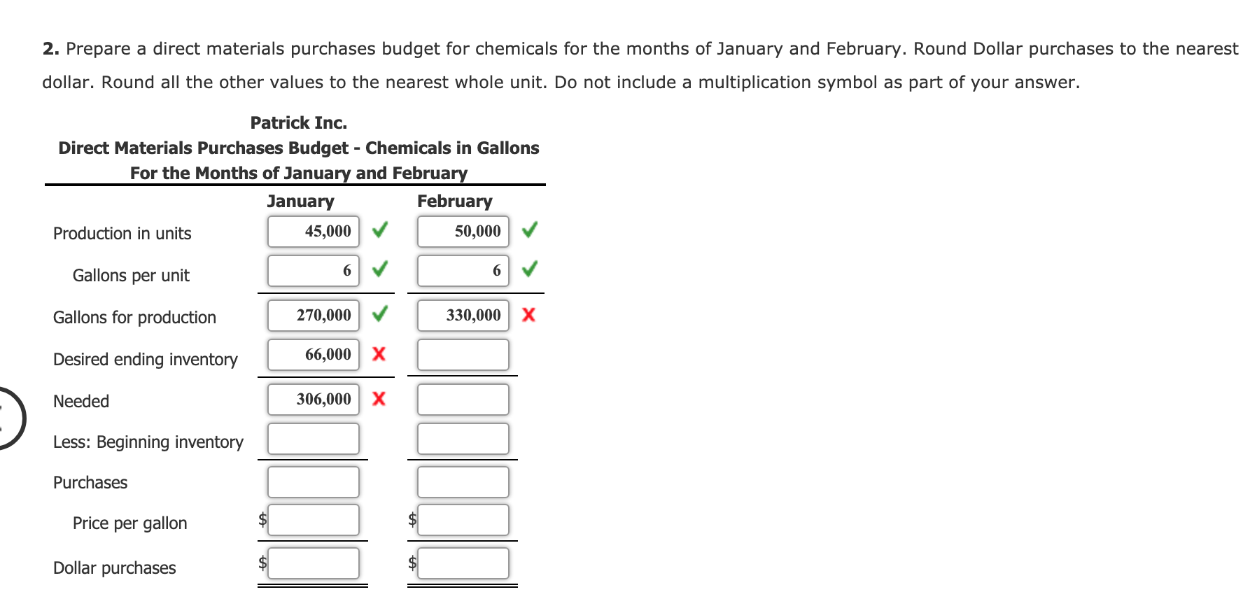 Solved Preparing A Direct Materials Purchases Budget Patrick | Chegg.com