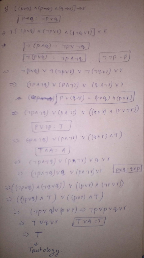 Solved Problem 8 Show Following Conditional Statements Tautology Without Using Truth Tables Using Q Solved Problem 8 Show Following Conditional Statements Tautology Without Using Truth Tables Using Q