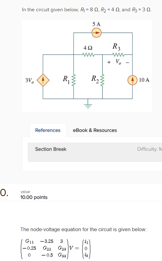 Solved In the circuit given below, 서 = 8 Ω, R2 = 4 Ω, and R3 | Chegg.com