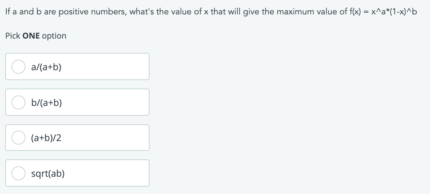 Solved If A And B Are Positive Numbers, What's The Value Of | Chegg.com