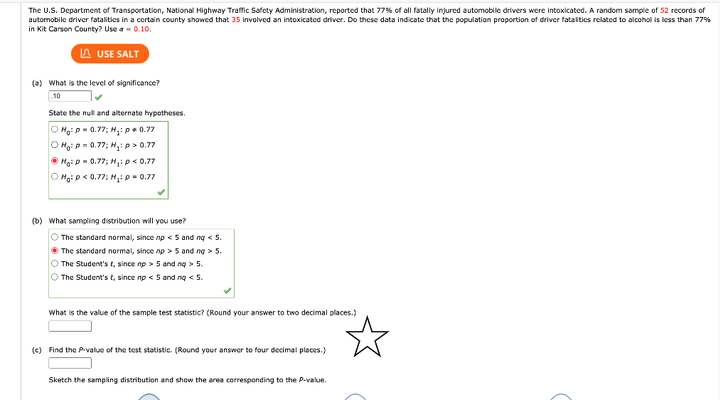Solved The U.S. Department of Transportation, National | Chegg.com