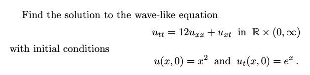 Wave Like A Math Solved Find the solution to the wave-like equation with | Chegg.com