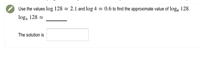 what is the value of log base 2 128 log